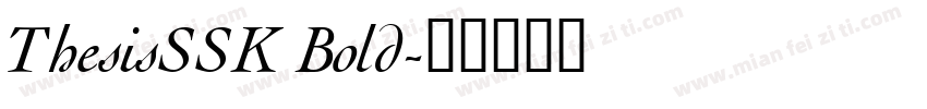 ThesisSSK Bold字体转换